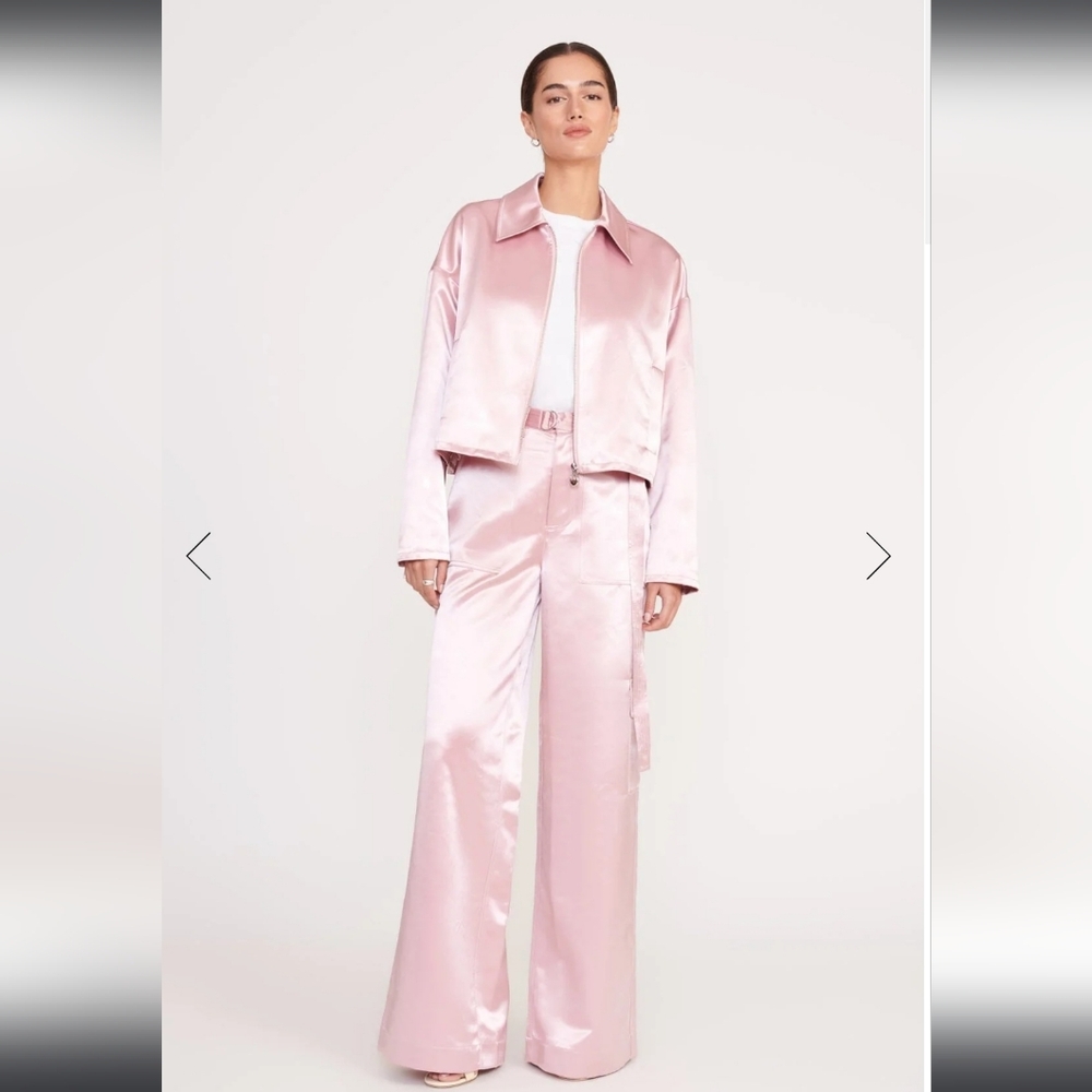 STAUD Pink Wide Leg Pants - Picture 4 of 16